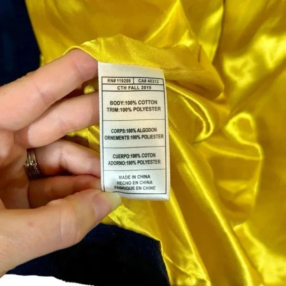 Mitchell & Ness Legendary Essentials Coaches Jacket in Navy Corduroy Cord - Picture 15 of 16